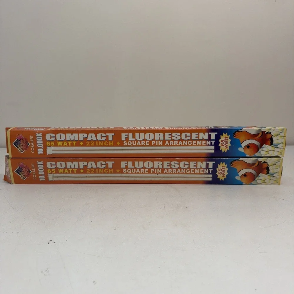 2 Coralife 10000K Compact Fluorescent 65 Watt 22